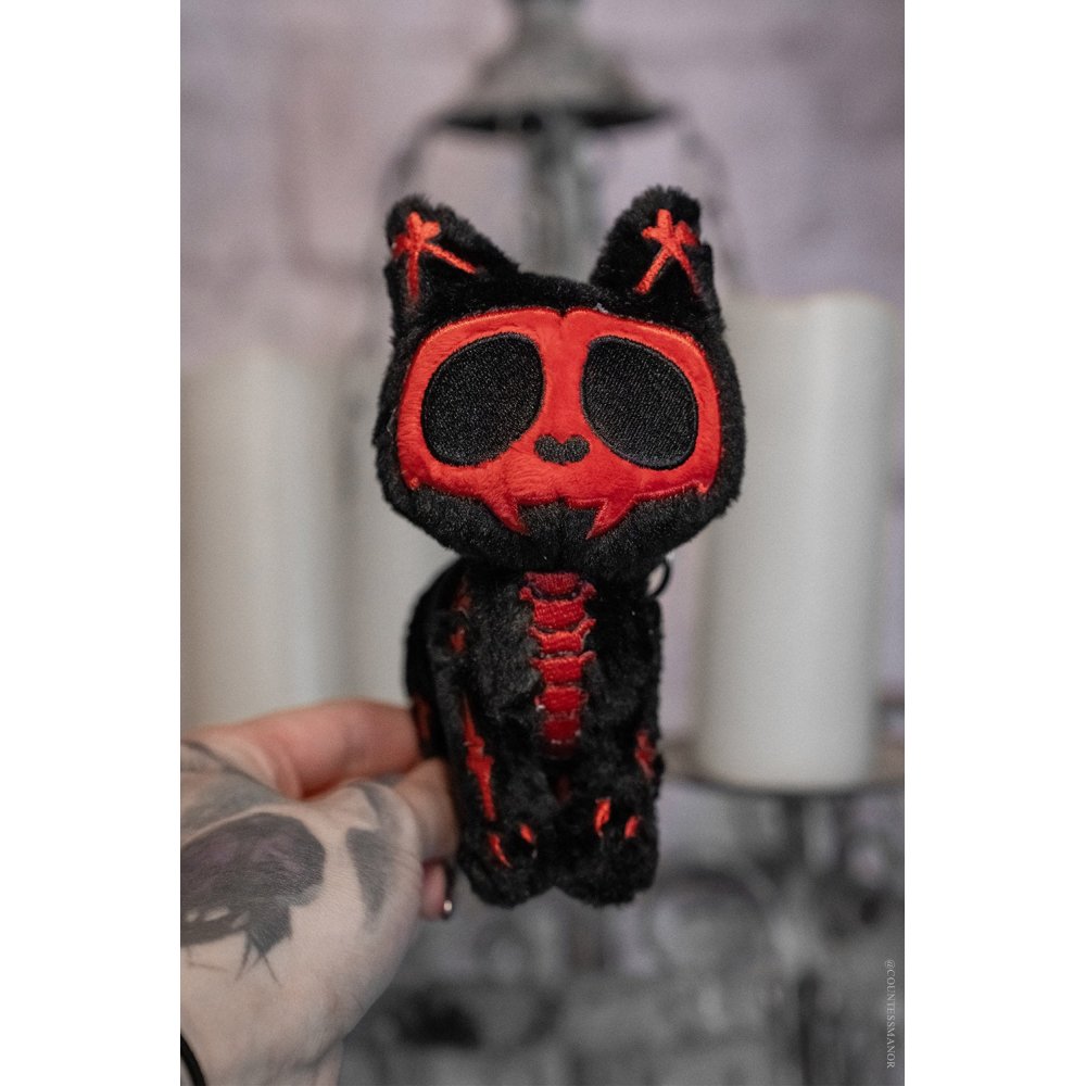 Vampire Freaks - Blood Skelekitty Plush 3DSchlÃ¼sselbund - Schwarz/Rot